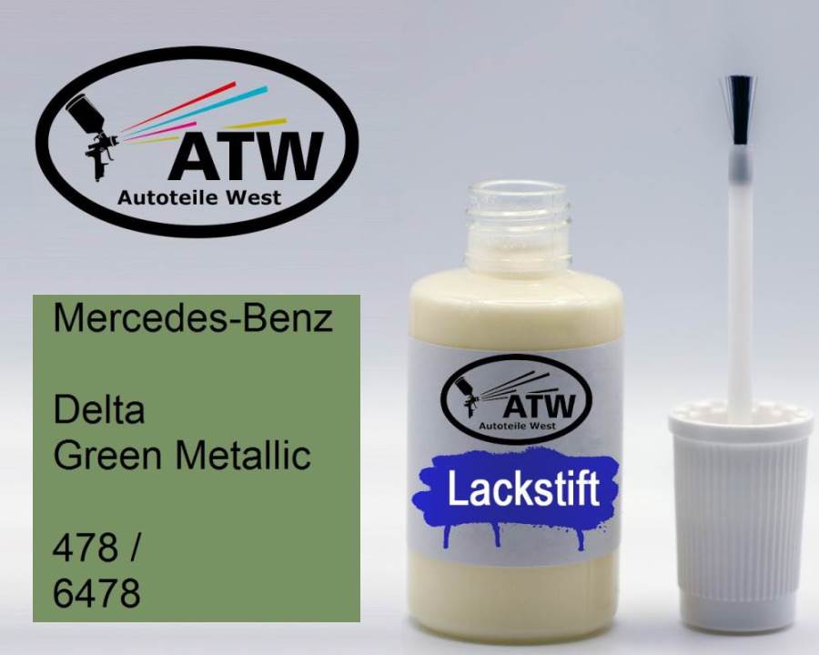 Mercedes-Benz, Delta Green Metallic, 478 / 6478: 20ml Lackstift, von ATW Autoteile West.